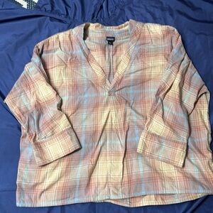 Patagonia plaid blouse women’s XL